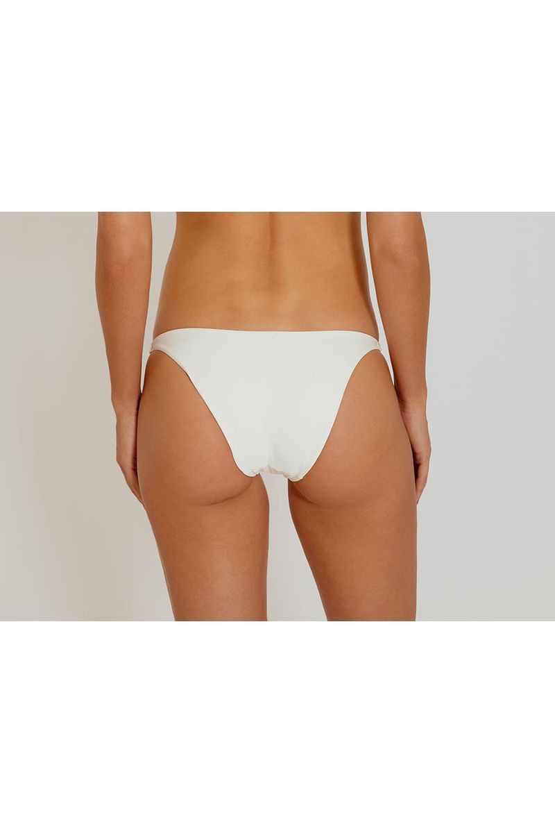 Calça Fina Detalhe Off White