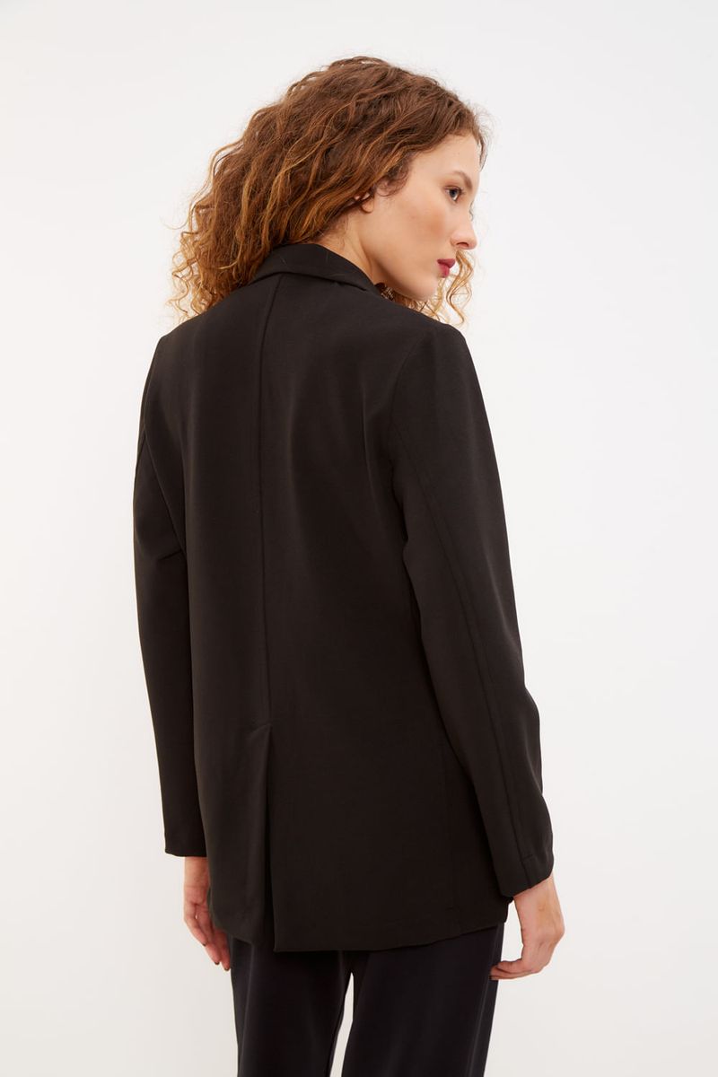 Blazer Malha Crepe - Preto