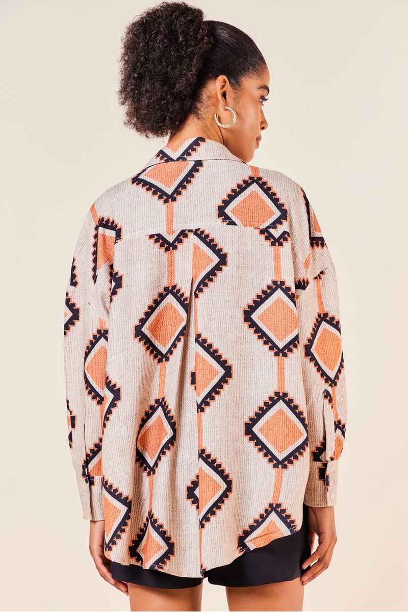 CAMISA MANGA LONGA ESTAMPA HARMONIA NATIVA