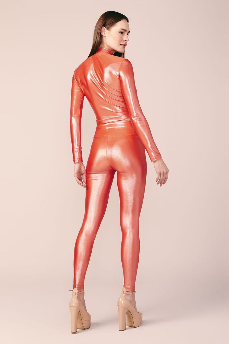 CALCA LEGGING METALIC -TERRACOTA