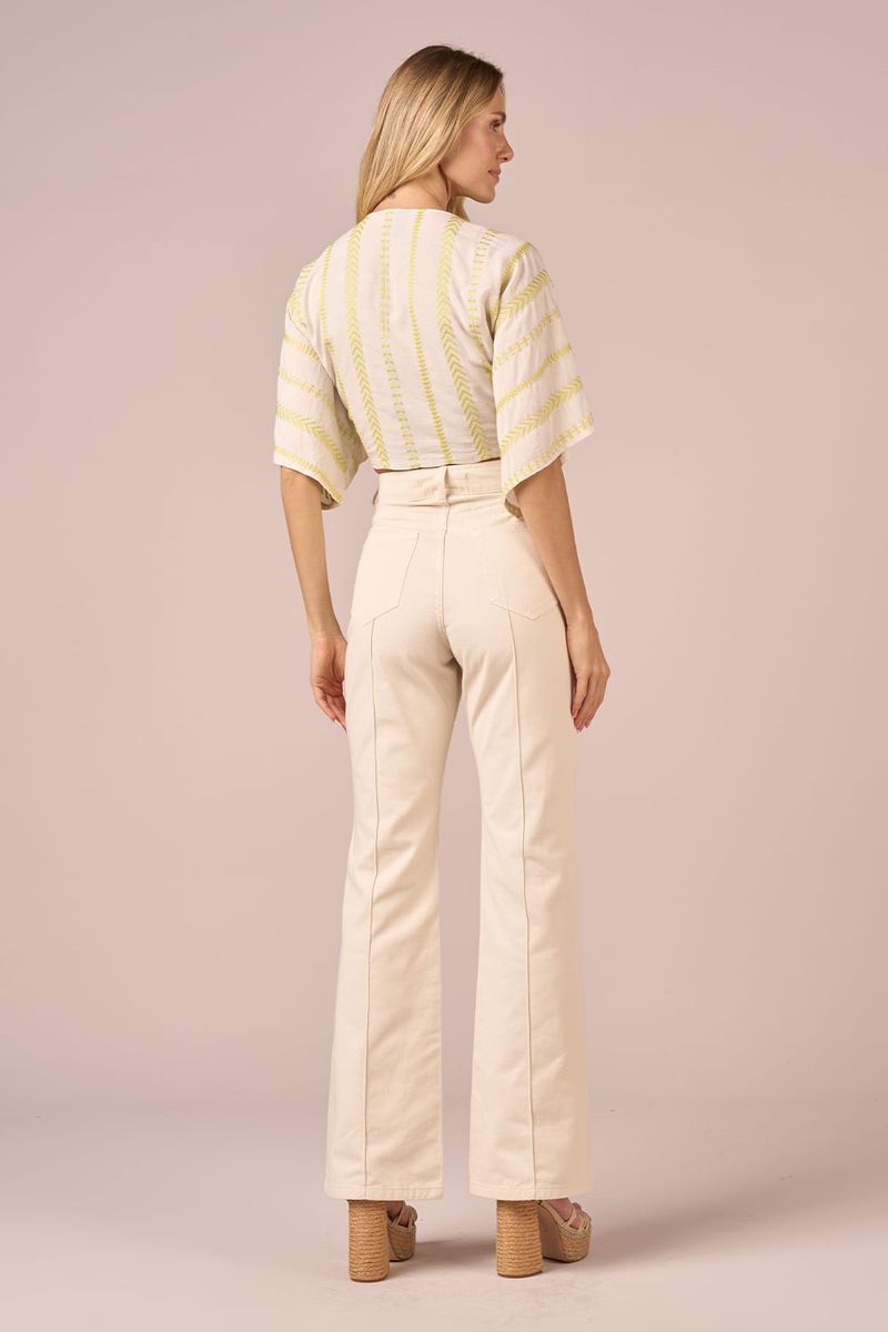 BLUSA AMARRACAO VISCOSE BORDADA - ACIDO