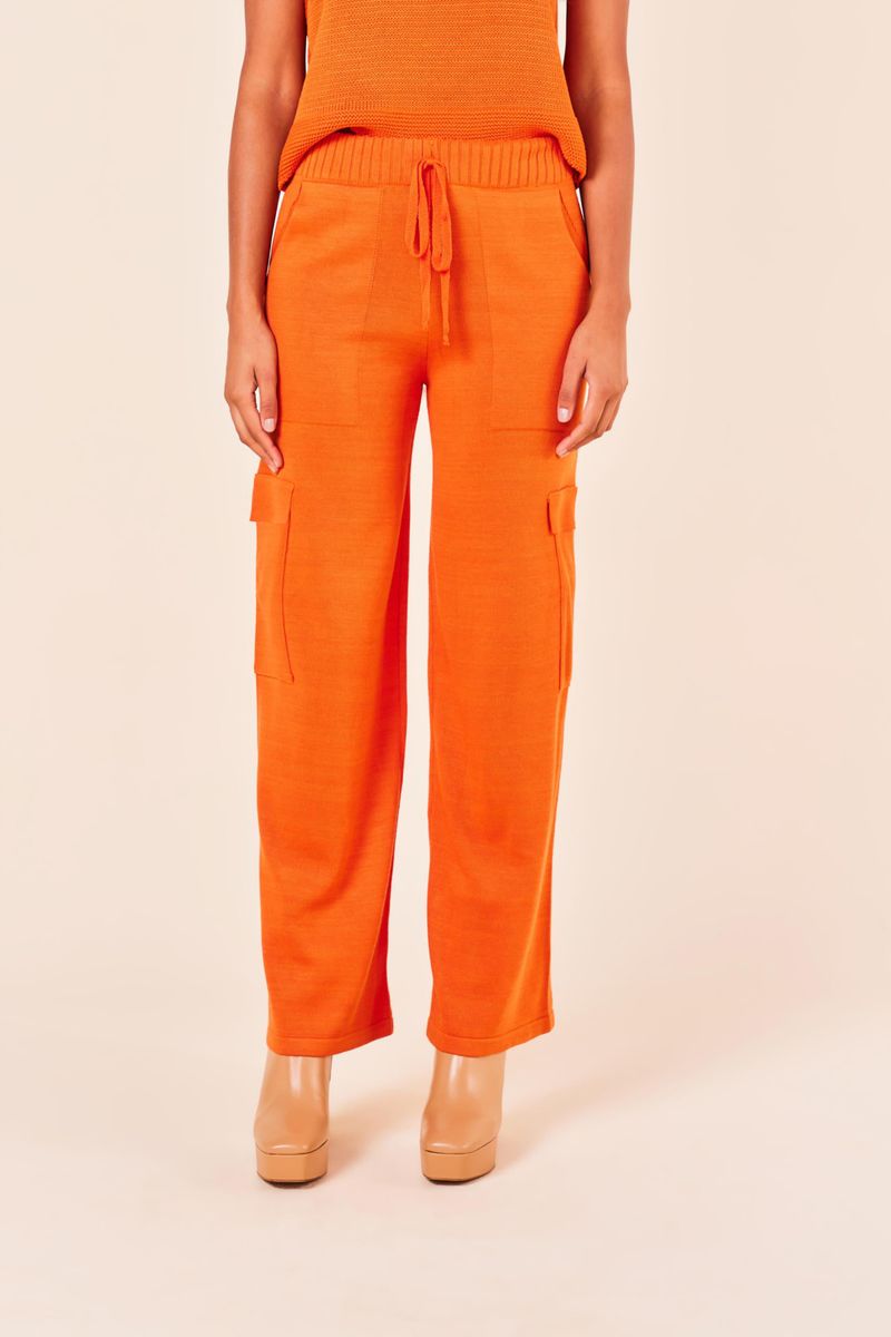 CALCA CARGO TRICOT -TOPAZIO