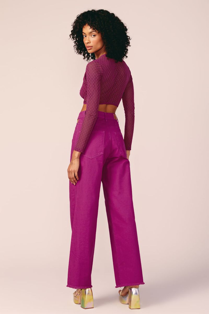 CROPPED CUT OUT TULE -AMORA