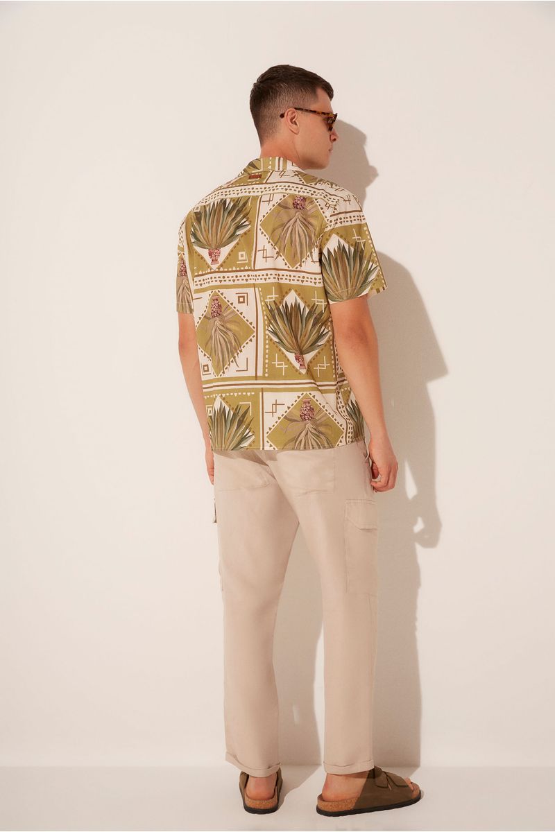 Camisa Manga Curta Vasos