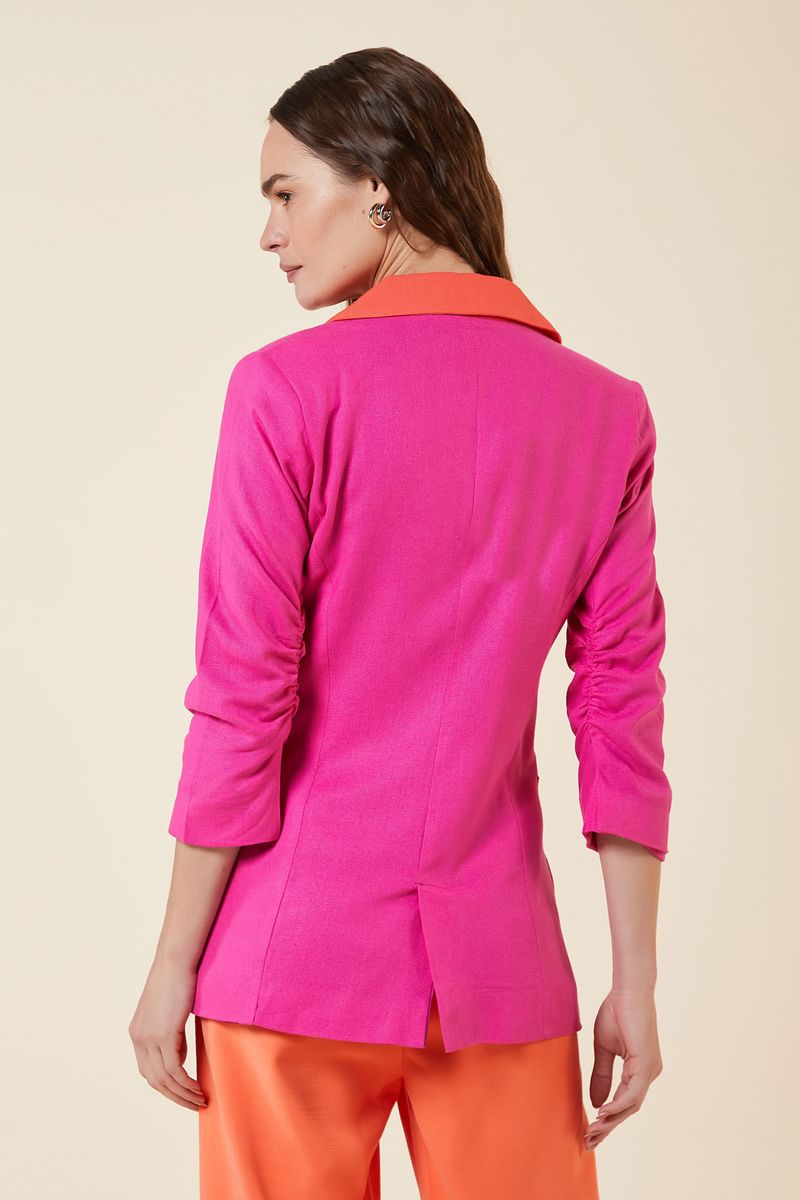 BLAZER LINHO MIX CORES ROSE / CORAL