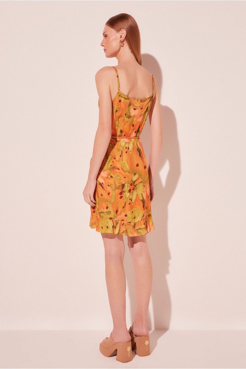Vestido Curto Semente Pincelada