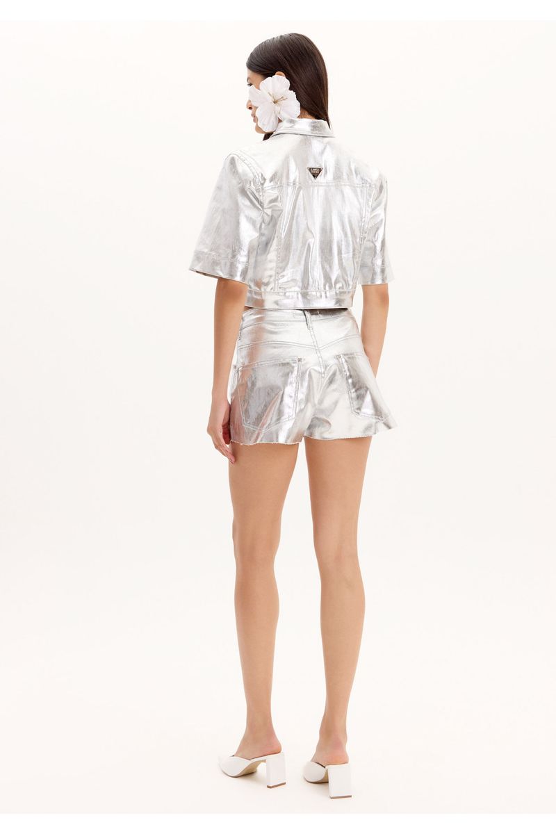Short Sarja Comfort Metalizado