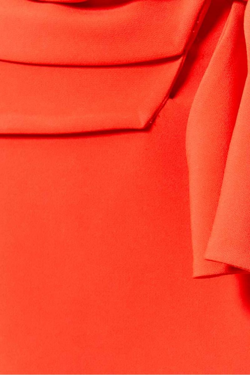 Saia Detalhe Pregas Fivela - Vermelho Aretha