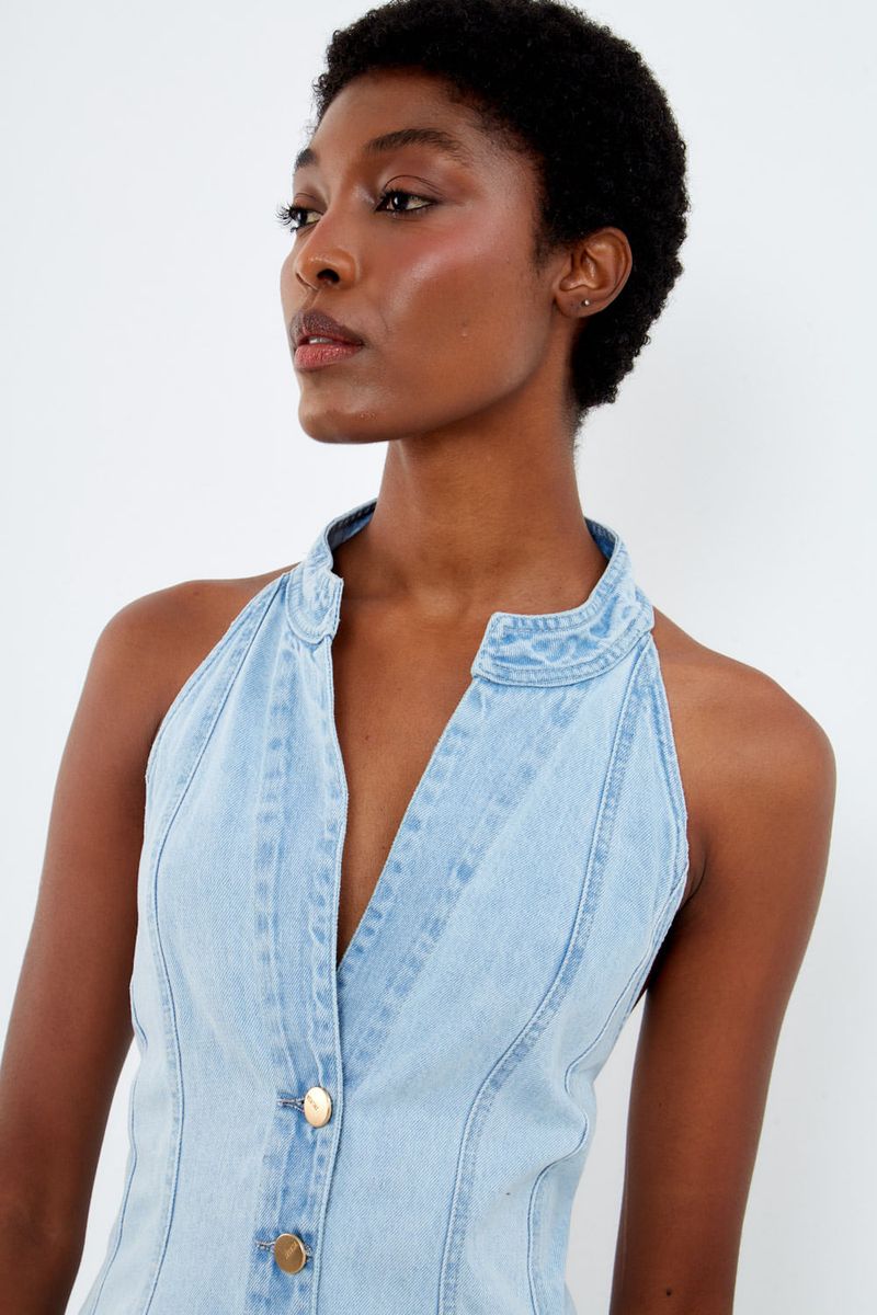 Blusa Jeans Gola Padre - Jeans