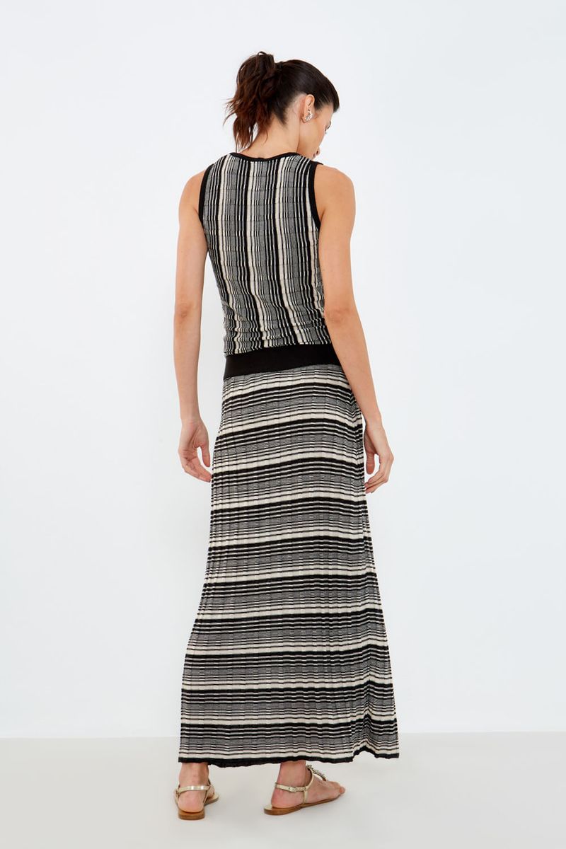 Saia Tricot Listras - Preto