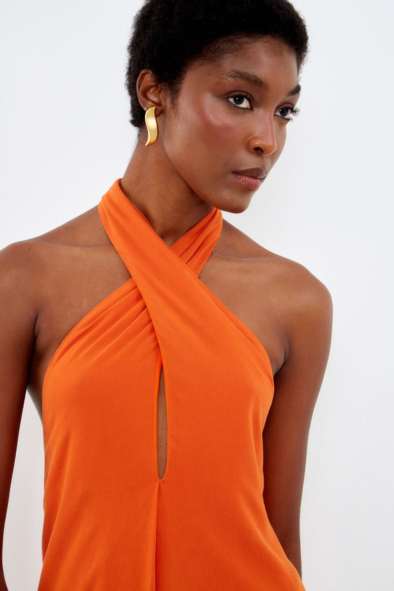 Top Cruzado Casual - Laranja Organico