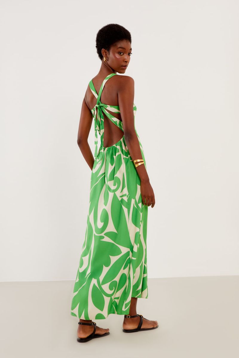 Vestido Midi Estampa Voltas - Est Voltas