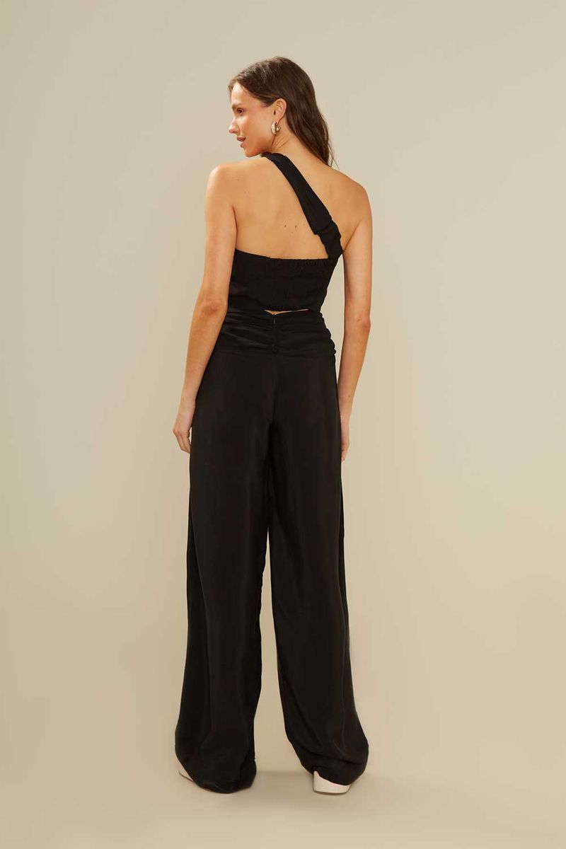 Calça Tecido Pala Ponteira - Preto