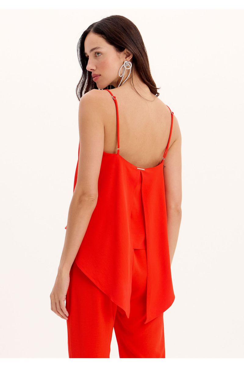 Blusa De Alça Assimétrica Decote V