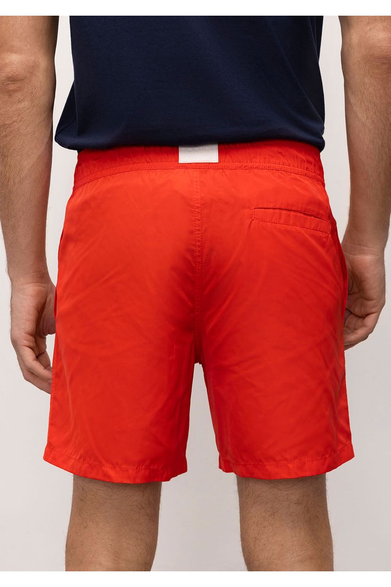 Shorts Reto Etiqueta De Borracha Dagua Vermelho