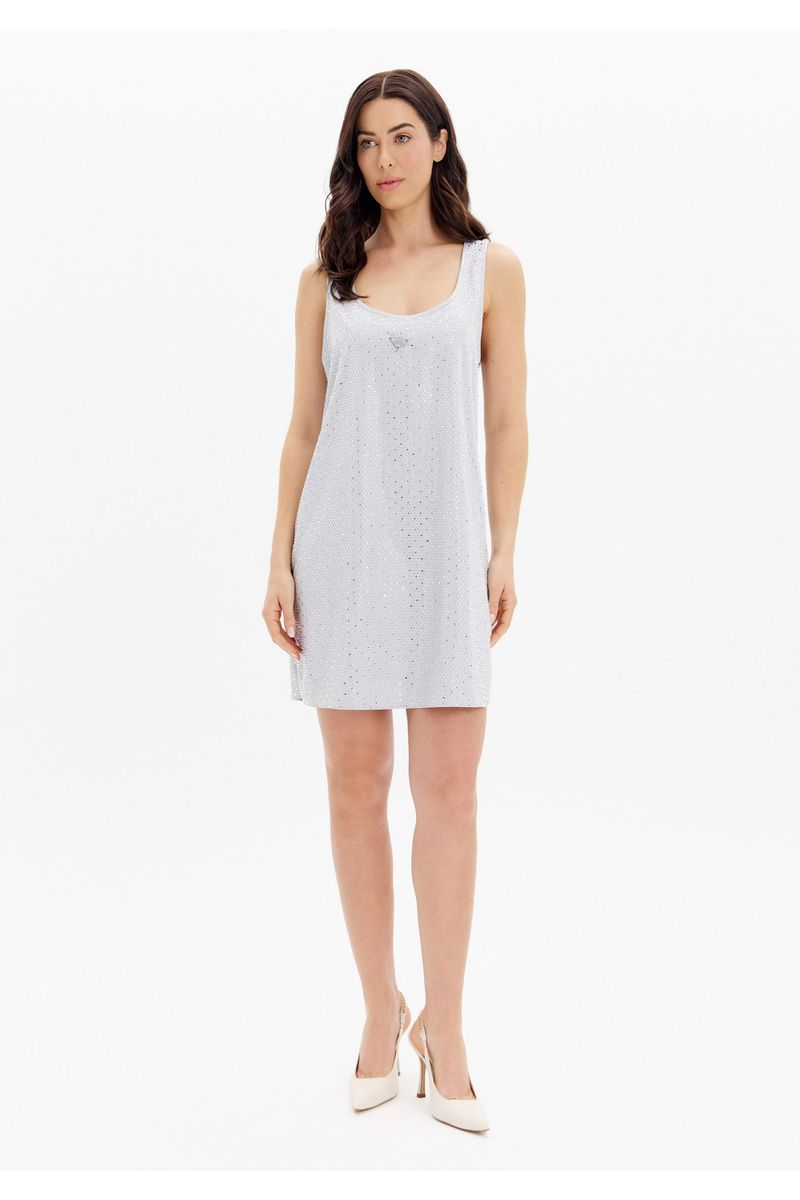 Vestido Curto Shine Com Enfeite