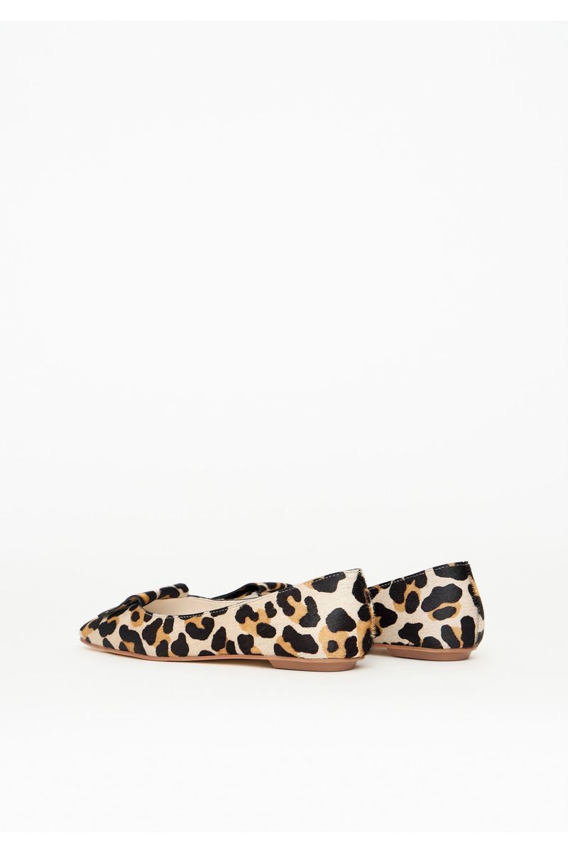 Sapatilha Couro Animal Print