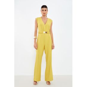 Macacão Alfaiataria Com Cinto - Amarelo Tibet AMARELO TIBET