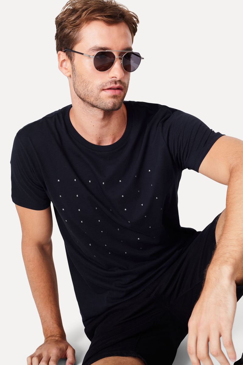 Camiseta Slim Estampada Rsv Grafite