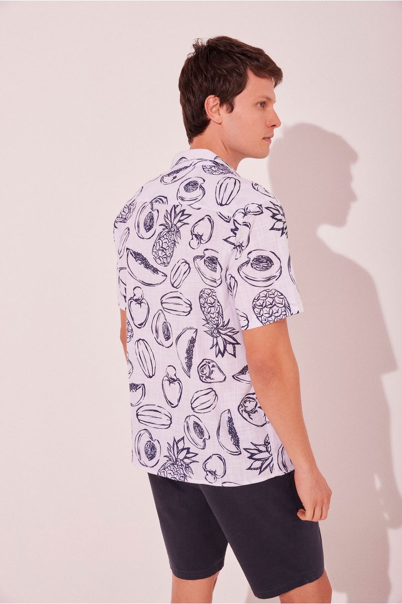 Camisa Manga Curta Frutas Outline