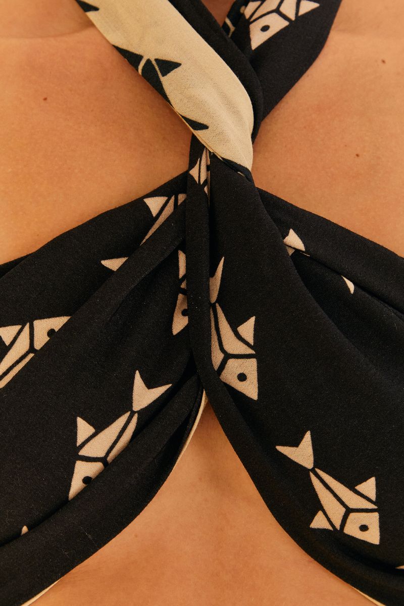 Top Double Estampado Peixinhos