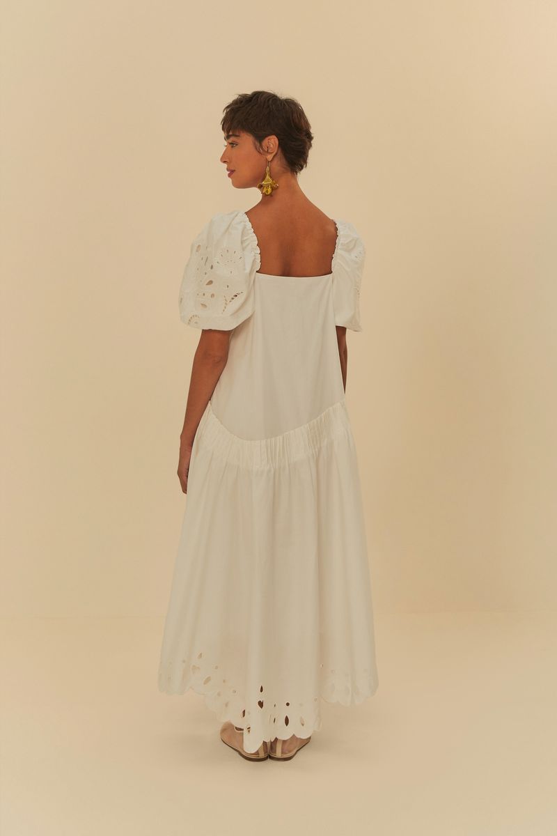 Vestido Bordado Richelieu Rendeira