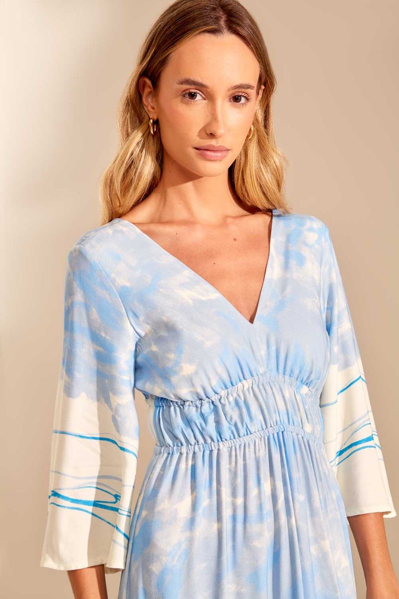 Vestido Longo Estampa Lorenzzo - Est Lorenzzo