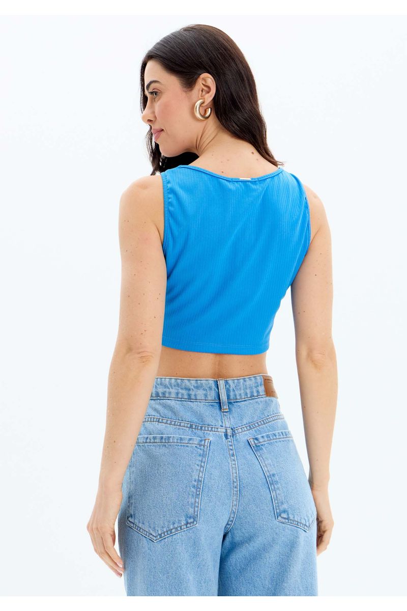 Blusa Cropped Com Strass