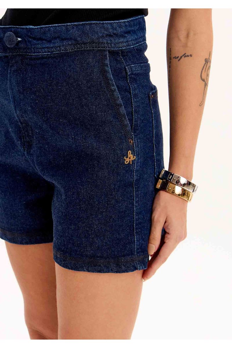 Short Comfort Jeans Botões