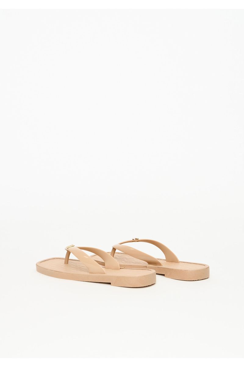 Chinelo De Tiras Com Enfeite E Frente Quadrada