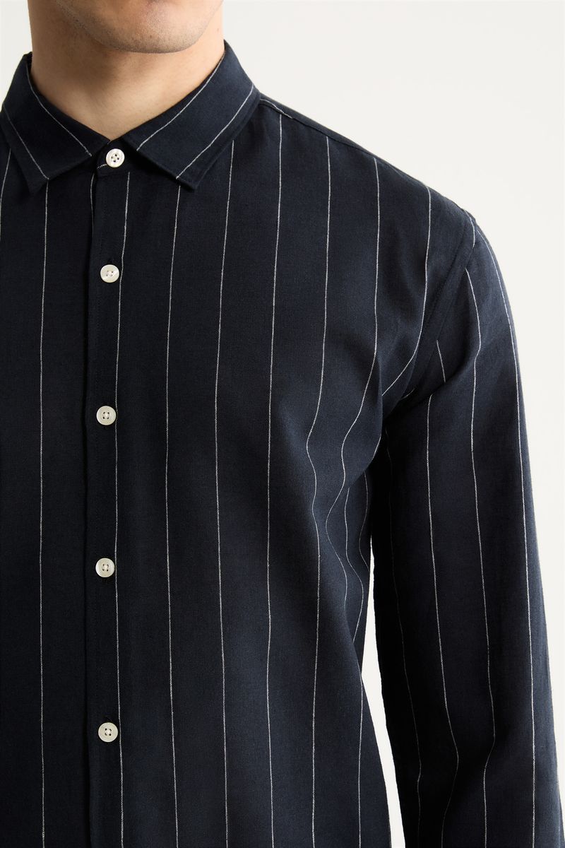 Camisa Manga Longa Linho Listra Maldivas
