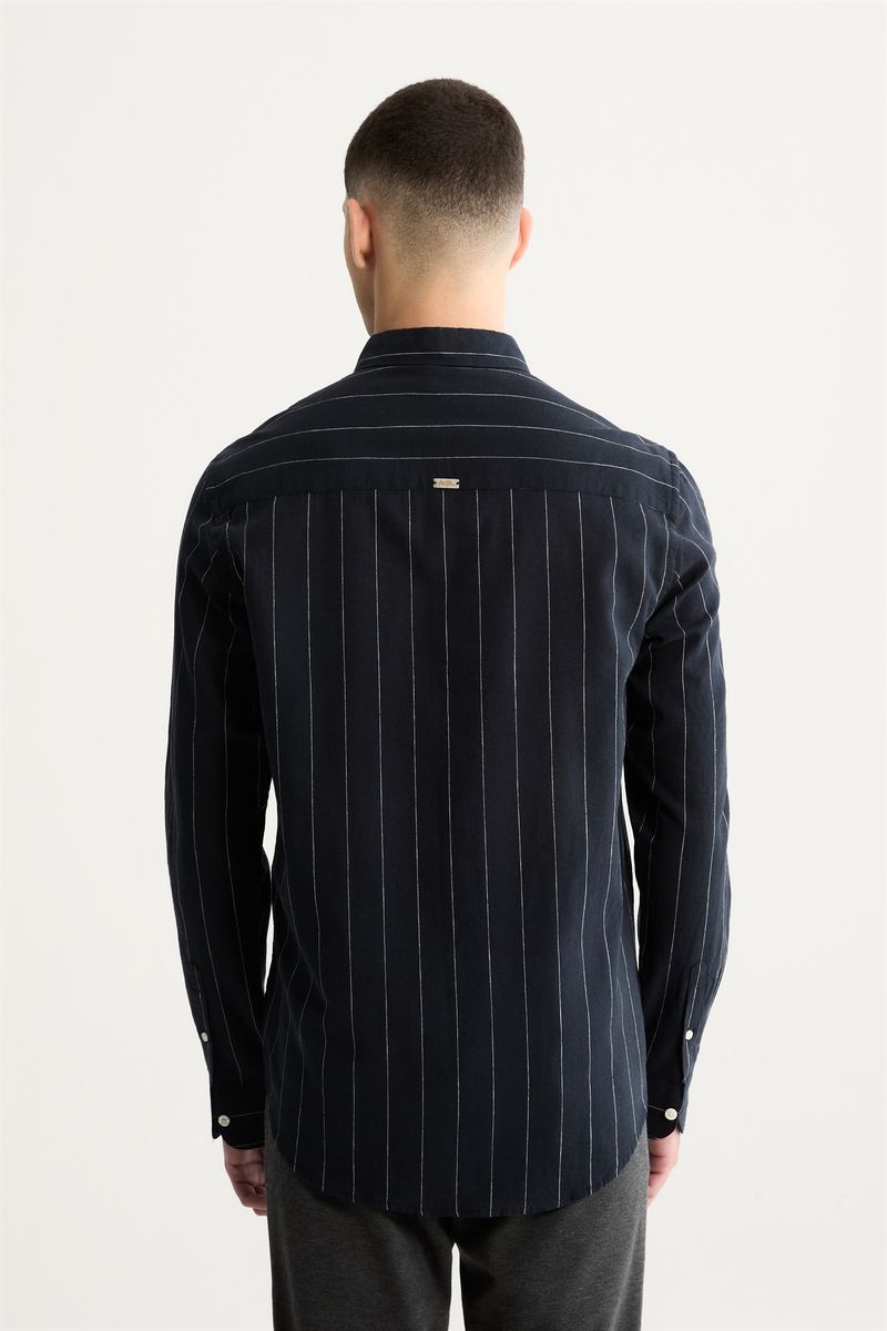 Camisa Manga Longa Linho Listra Maldivas