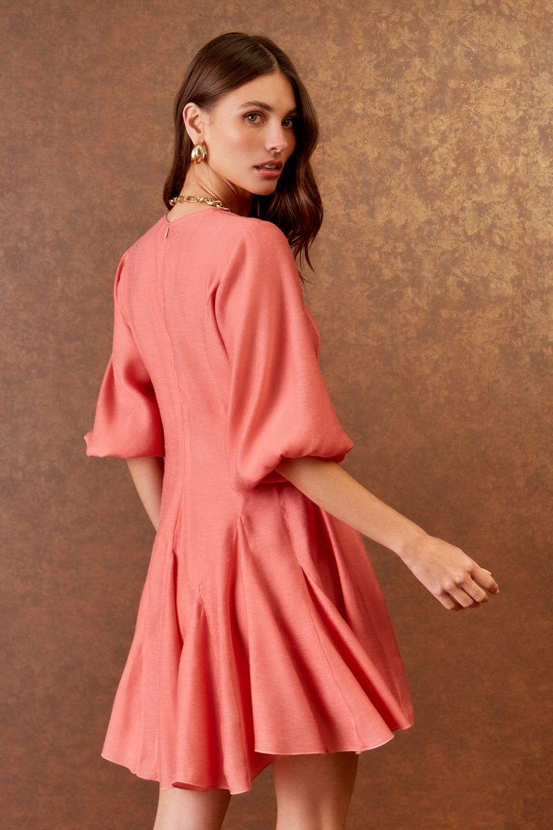 Vestido Curto Detalhe Nesga - Blush