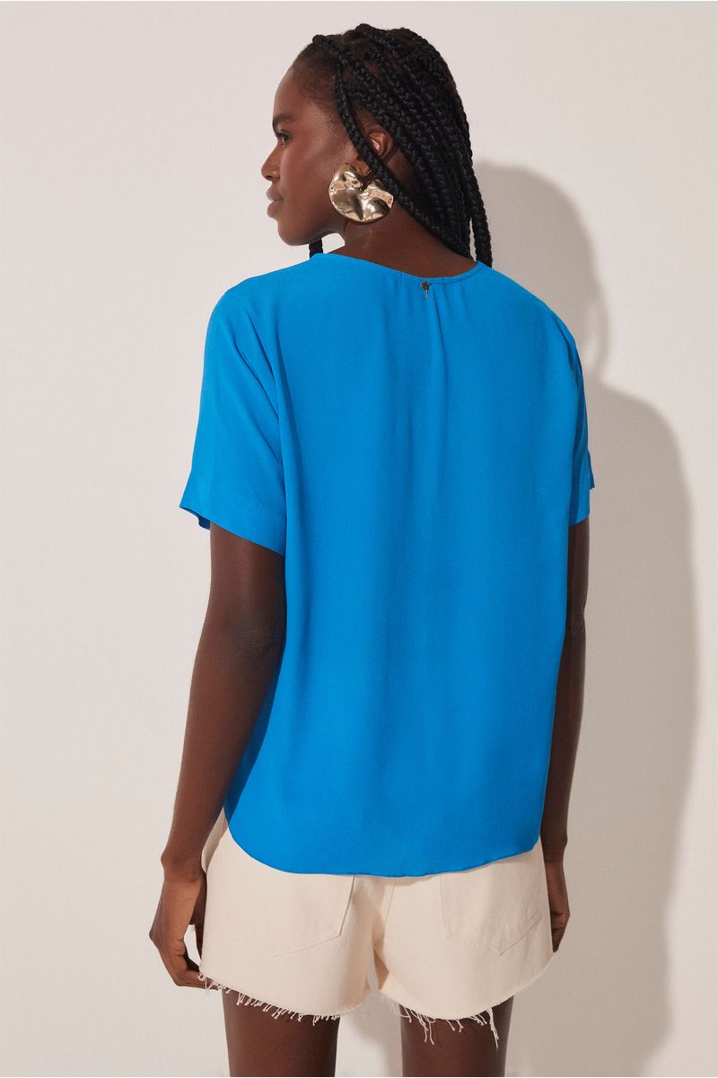 Blusa Manga Curta Águas Fluídas