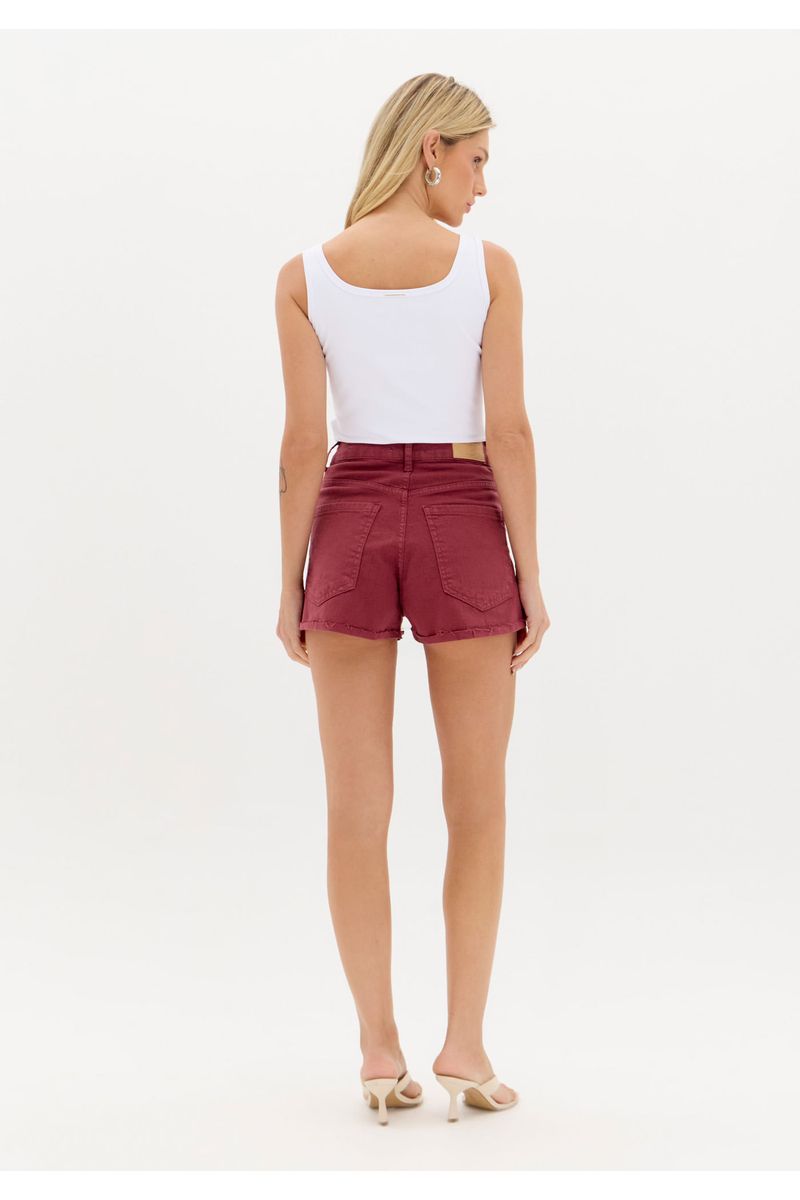 Short Sarja Comfort Cintura Alta
