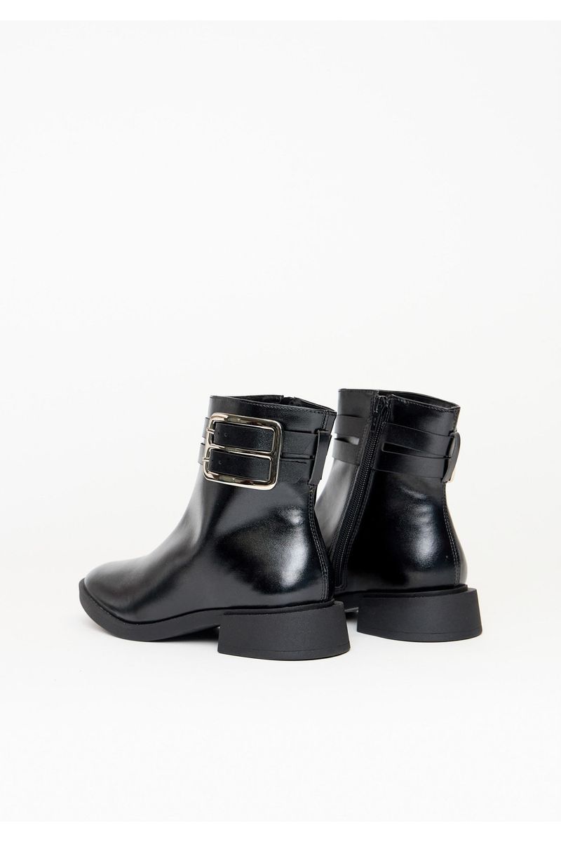 Bota Cano Curto Com Fivela Dupla