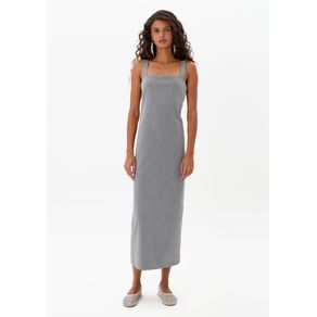 Vestido Super Midi Alfaiataria com Alça
