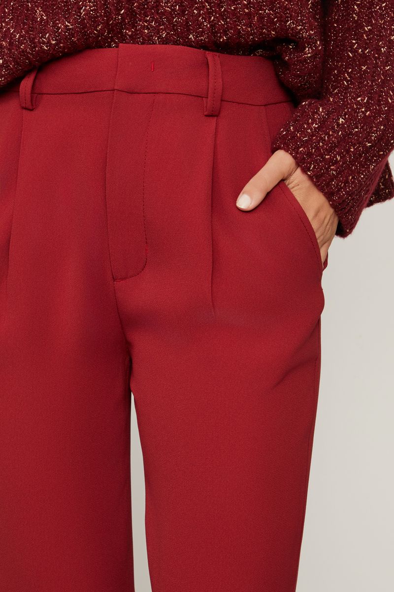Calça Com Cinto Removivel Marrom Ruibarbo