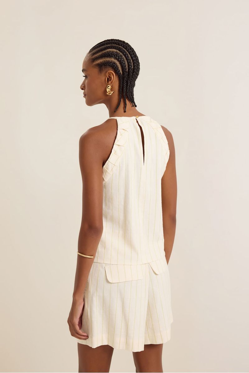 Blusa cotton pontilhado off white