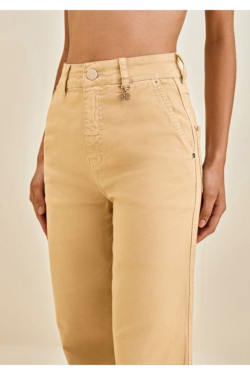 Calça Morena Rosa Wide Alta Amarelo