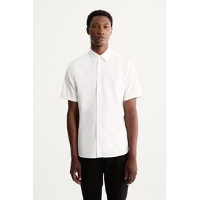 Camisa Manga Curta Oxford Branco