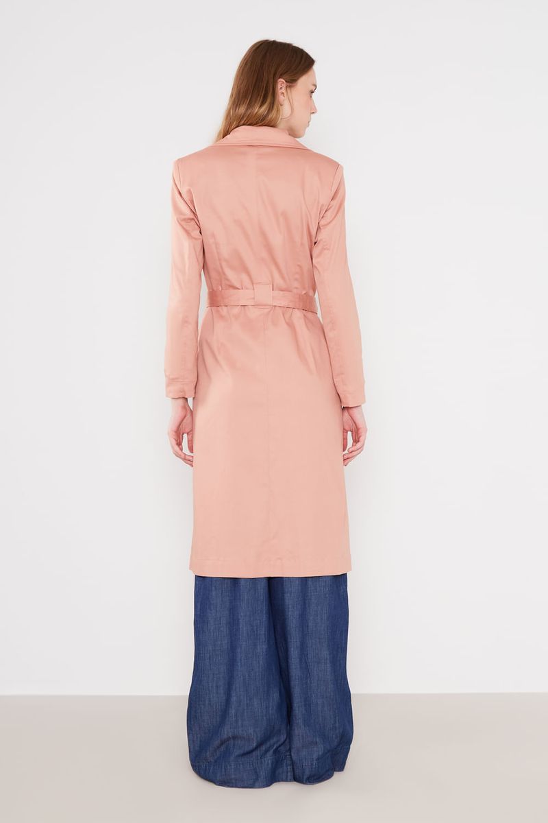 Trench Coat Alfaiataria - Rosa Sublime
