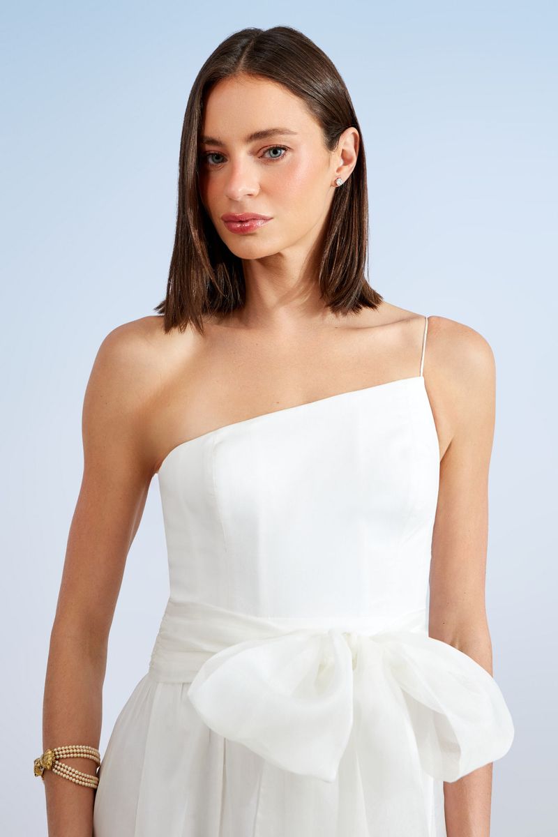 VESTIDO MIDI MIX OMBRO SÓ
