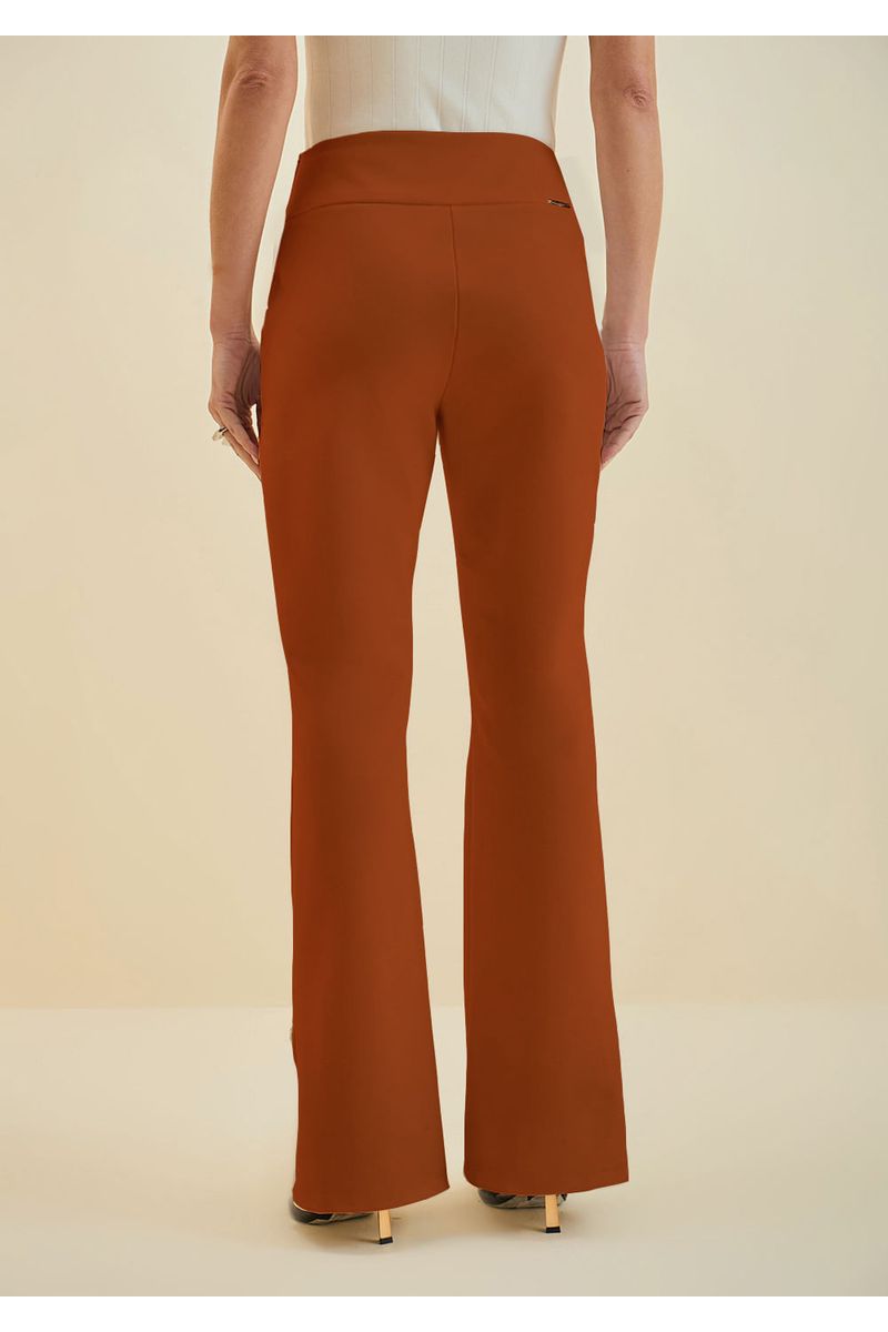Calça Morena Rosa Boot Cut Alta Bege