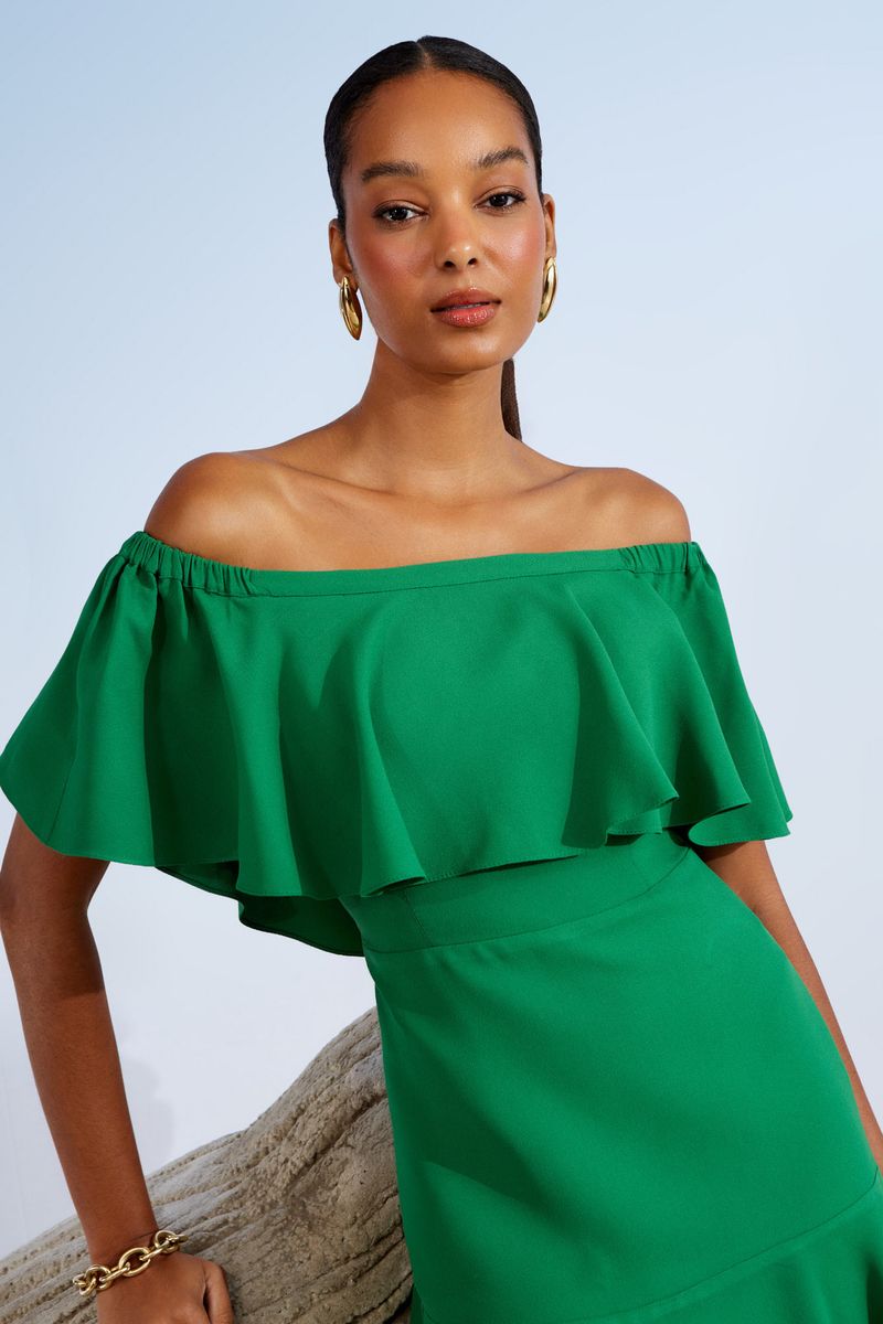 VESTIDO CURTO OMBRO A OMBRO