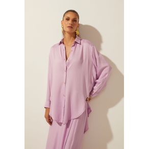 Camisa Manga Longa Com Bolso Lavanda LILAS/LILAC G/L