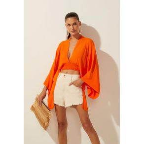 Blusa Manga Curta Amanhecer LARANJA/ORANGE G/L
