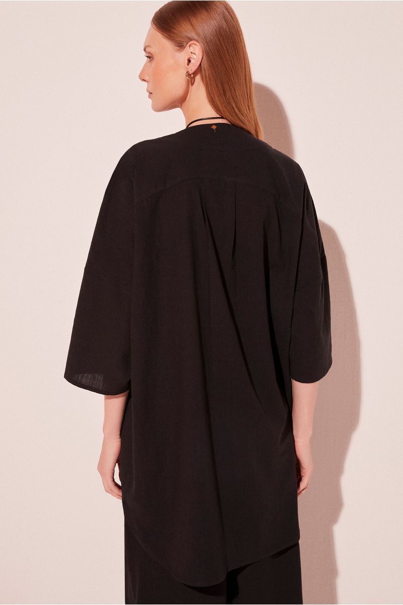 Capa Kimono Curto Pacífico Preto