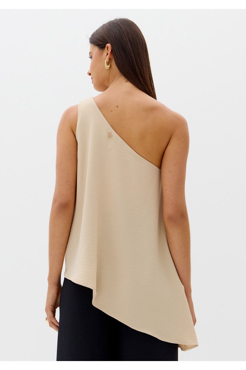Blusa Alongada Ombro Único