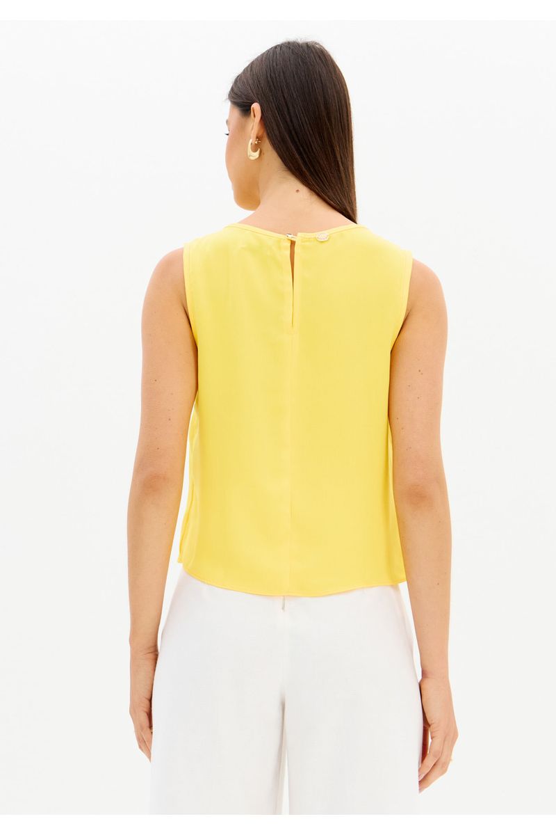 Blusa Curta Sem Mangas